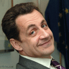 Nicolas Sarkozy morphing into a monkey