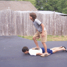 The human skateboard stop-motion