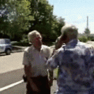Old people fighting