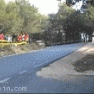 Rally accident - Lucky guy