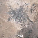 Las Vegas history via sattelite