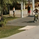 Riding a motorcycle on water