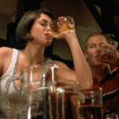 Drinking beer