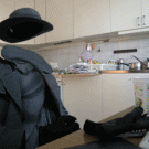 The invisible man jerking off