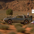 Marty McFly chased by evil Ronald McDonald