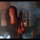 Sarah Connor shoots the Goonie kid