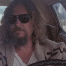 Lebowski drops doobie in the car