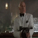 Patrick Stewart shooting Homer Simpson