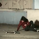 Skater owned by skateboard