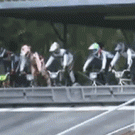 BMX race start fail