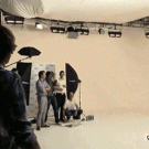 Roger Federer shoots can off guy's head