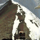 Motorcycling on mountain