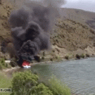 Cool way to put out a boat fire