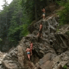 Epic rope swing double backflip in the water