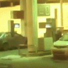 Woman windshield washing fail at gas station