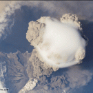 Volcano viewed from ISS