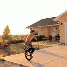 Unicycle nut shot