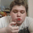 Kid lights firecracker in his mouth