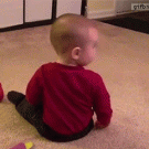 Sitting baby faceplants