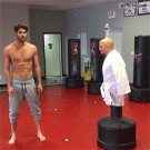 Kicking bottle off dummy's head trick (Nick Bateman)
