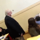 Awkward teacher wakes up student