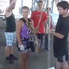 Base jumping into a hole