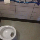 Bike handlebar toilet flusher