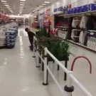 Kid drives drunk stepdad in Kmart