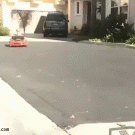 Little girl drifts toy Corvette like a boss