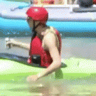 Kayak roll with beer