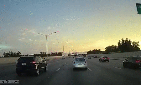 Car On Highway Loses Control And Recovers | Best Funny Gifs Updated Daily