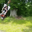 Tire swing biking