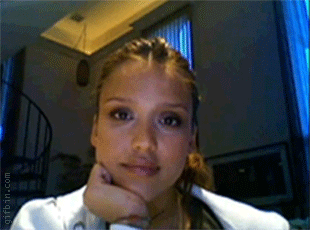 Jessica Alba webcam stare-off