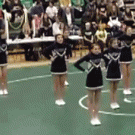 Cheerleader backflip fail