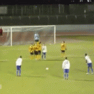 Soccer free kick fail