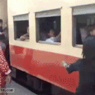 Taking the train in Myanmar