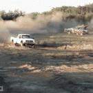 Truck breaks in half