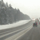 SUV slips and gets hit by truck