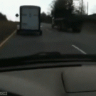 Stick throw the windshield