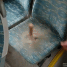 Dusty bus seat