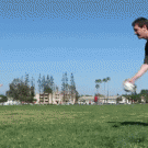 Playing ball with the daughter