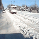 Ukrainian guy almost hit by tram