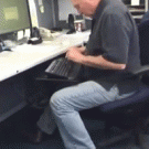 How old people type on the computer keyboard