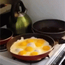 Flipping 8 eggs at once