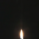 Candle gets relit by its vapor