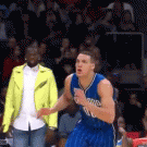 Aaron Gordon under-the-legs over-the-mascot dunk