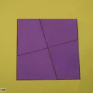 Trick with four pieces of paper