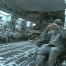 Humvee dropped out of plane