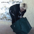 Giant rabbit in a bag