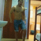 Bathroom dancing fail